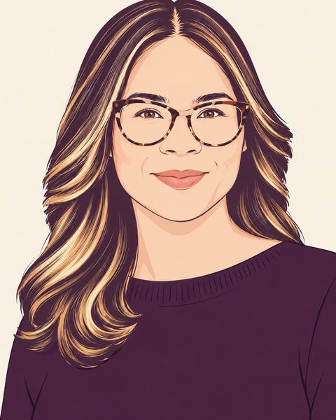 Illustrated portrait of Alison, founder of Lisensa